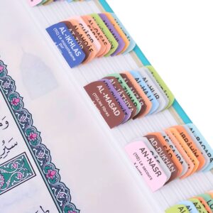 Onglets Coran 120 pièces (114 Sourates + 6 Vierges) – Marque - Pages islamiques