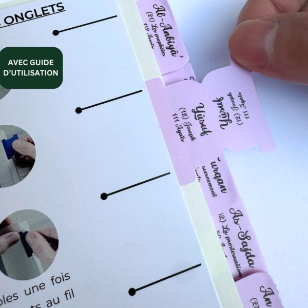 Onglets Coran 120 pièces (114 Sourates + 6 Vierges) – Marque - Pages islamiques - Image 8