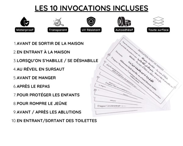 Lot de 10 stickers d'invocations transparents - Image 4