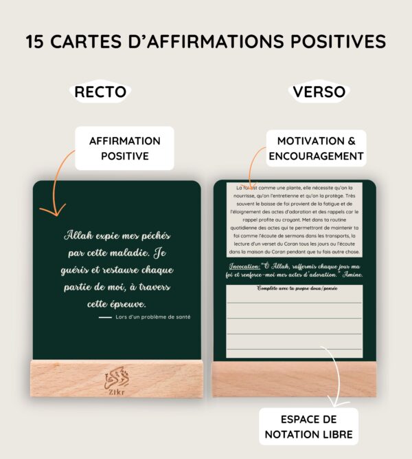Cadeau islamique femme – 30 cartes motivation & foi pour musulmanes - Image 3