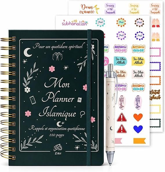 Planner islamique A5, journal quotidien pour la femme musulmane